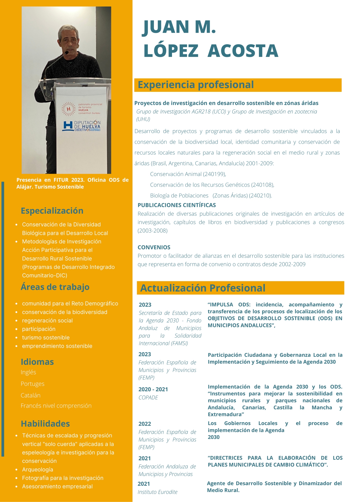 Curriculum Vitae de Juan Manuel López Acosta